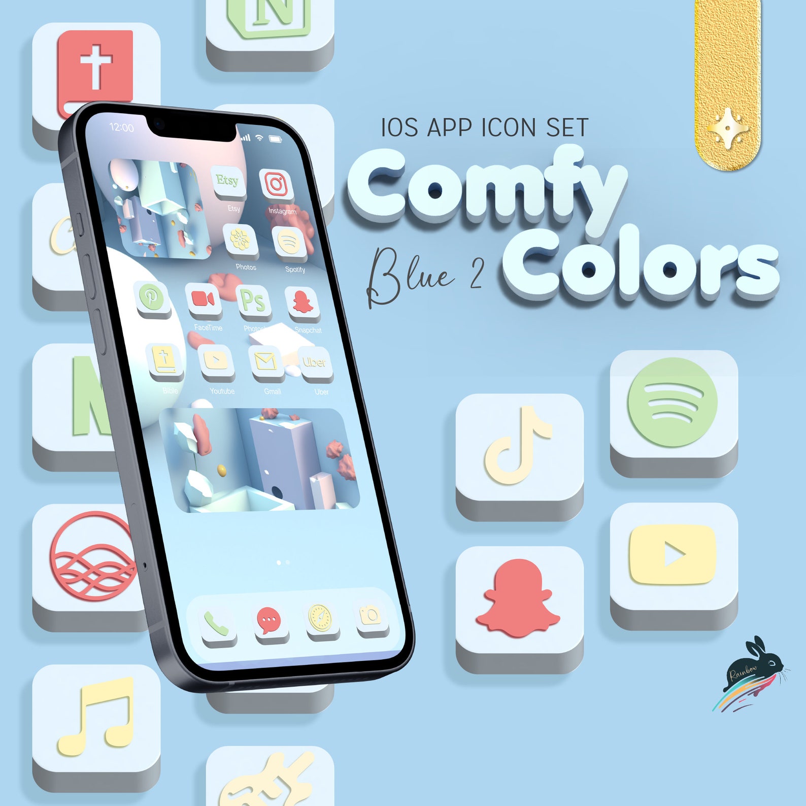 Ios Photo Icon Colors Comfy Colors Blue 2 (gold) 3D Ios Icon Set, 600 + Icons, 154 Icons in 4 ...