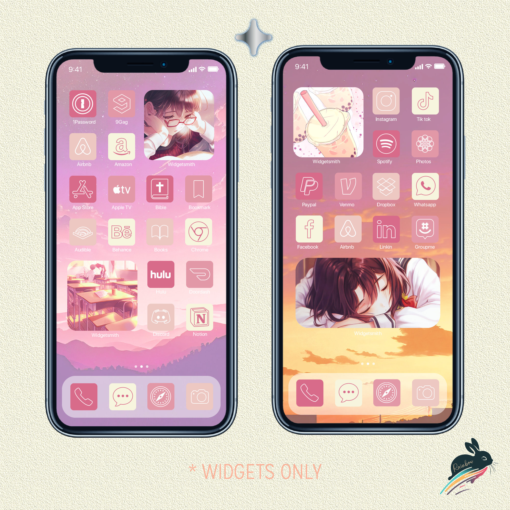 Pleasant Memories Hand Drawn High Quality Ios 16 Widgets. Anime Art ...