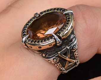925 Sterling zilveren ring, kleur veranderende Zultanite ring, Zultanite edelsteen, Ottomaanse ring, vintage ring, Turkse handgemaakte ring, beste cadeau