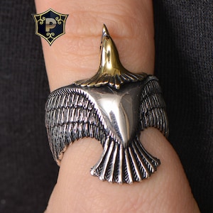 Archer Thumb Ring, 925k Sterling Silver Ring, Thumb Ring, Mens Handmade Ring, Eagle Thumb Ring, Gift For Men