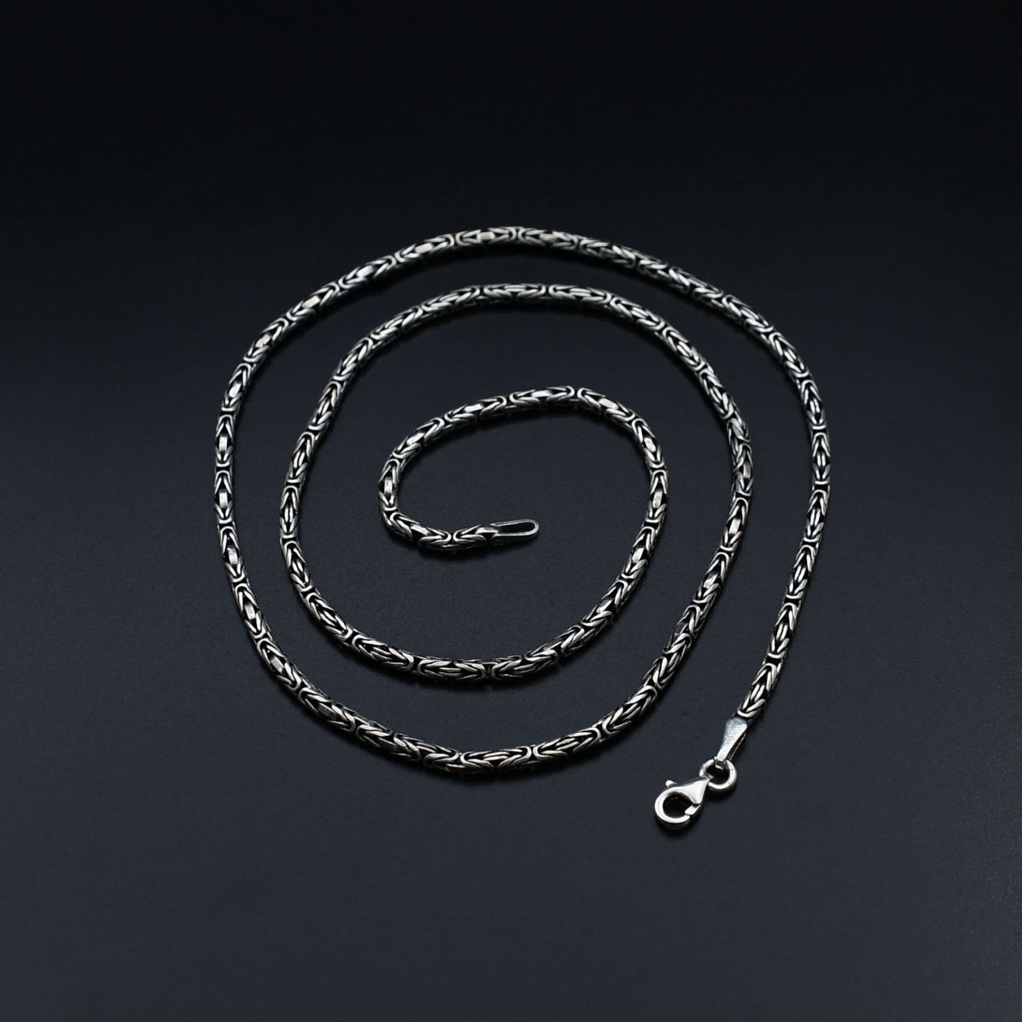 Collar De Cadena Larga De 45 Cm Con Labradorita Azul Brillante En