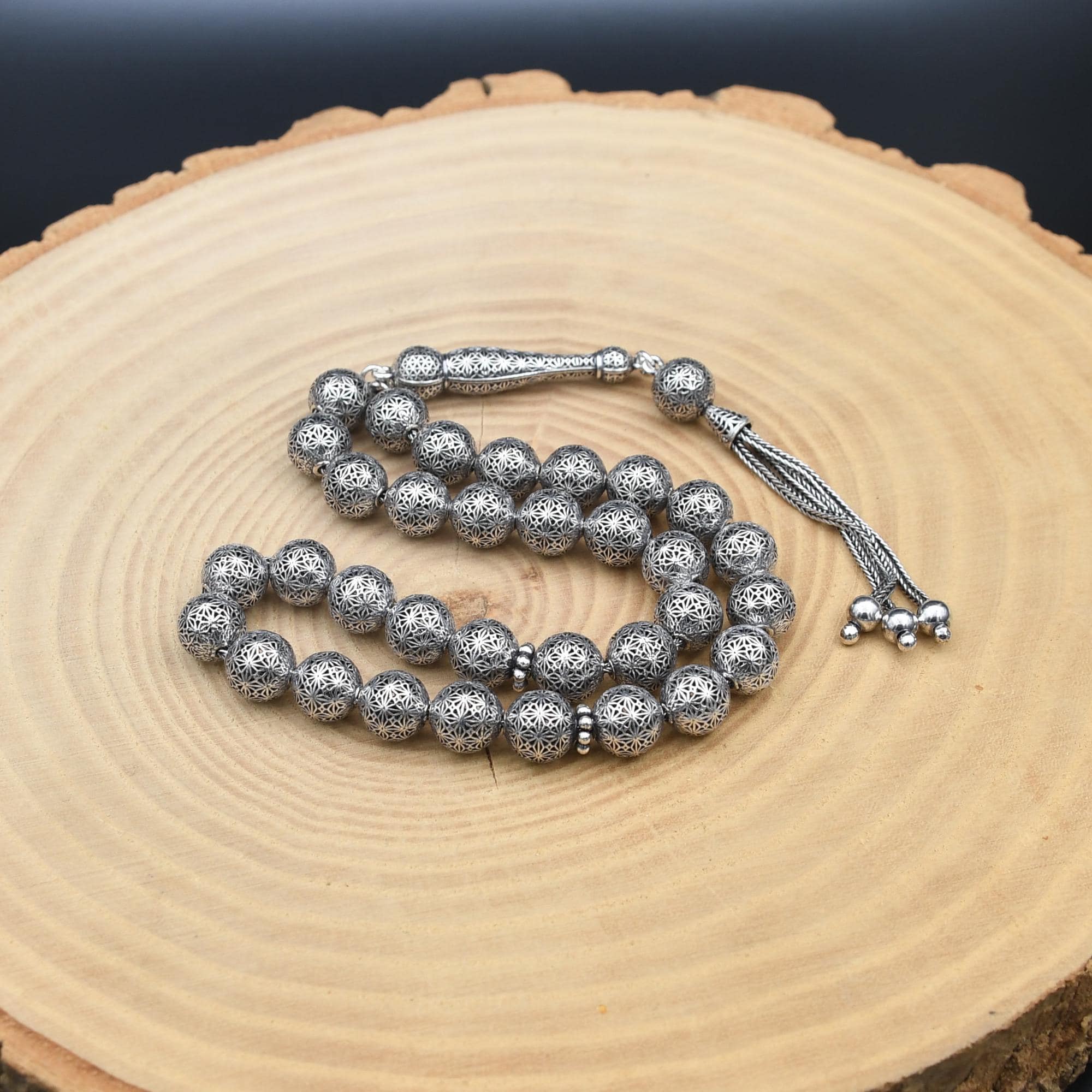 925 Sterling Silver Rosary, Islamic Prayer Beads Rosary, Turkish