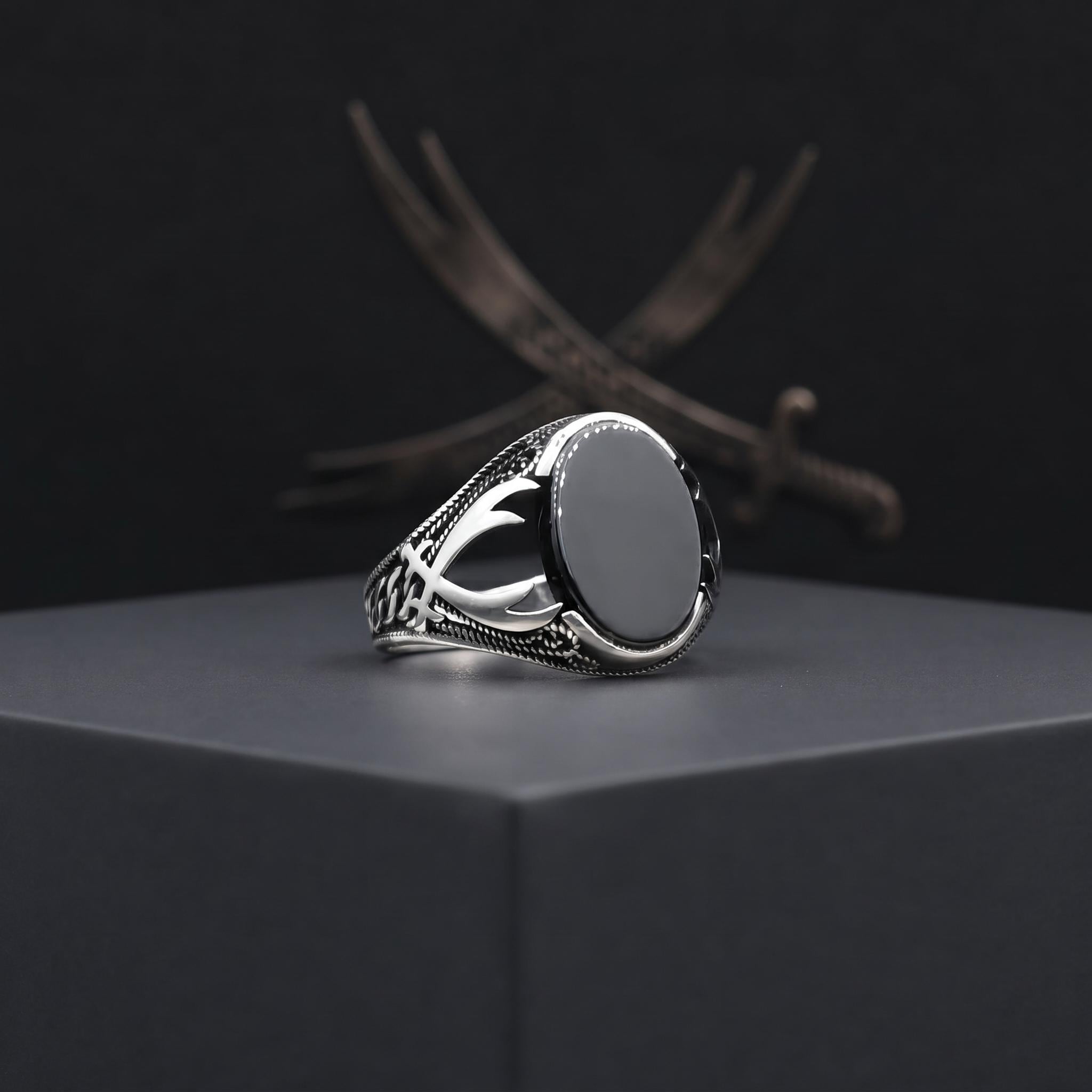 Hz. Ali's Zulfiqar Ring, Handmade Silver Ring, 925 Sterling Silver