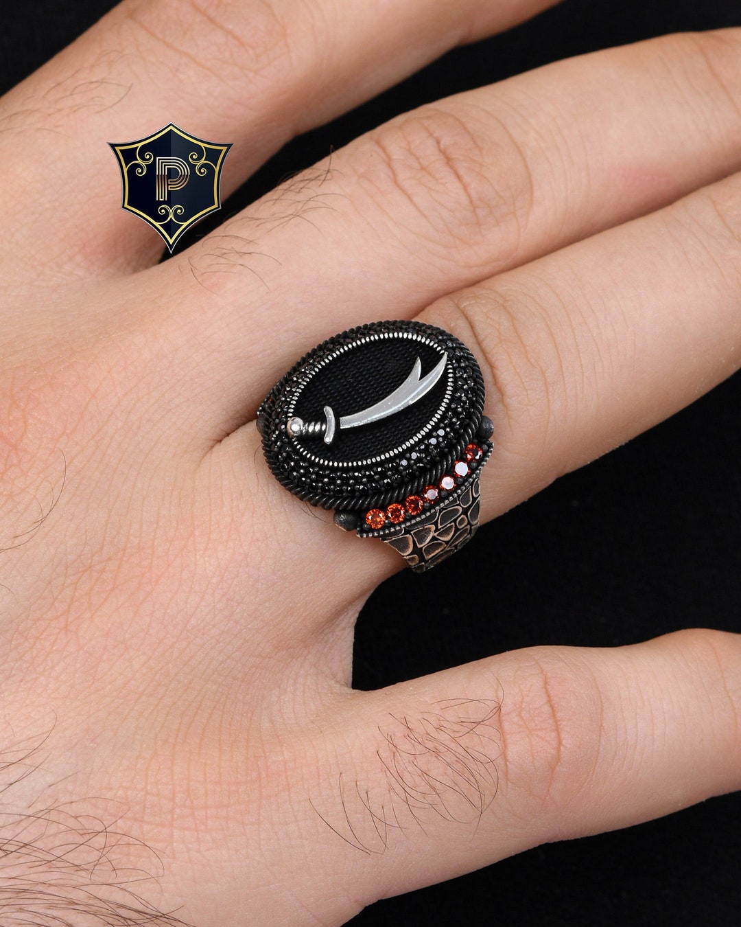 Zulfiqar Sword Silver Ring, Handmade Silver Ring, Ali's Zulfiqar