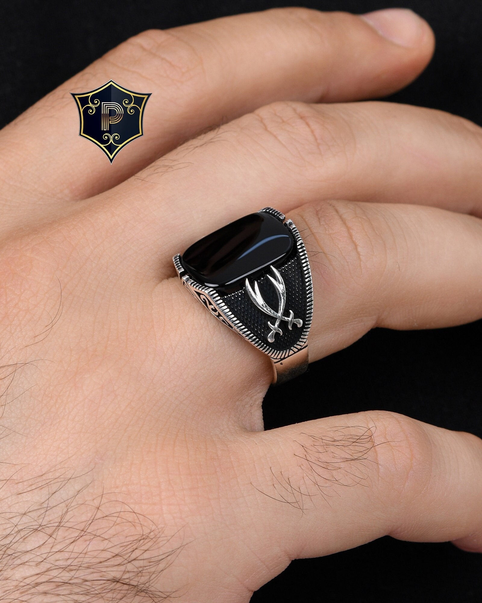 Zulfiqar Silver Ring, 925 Sterling Silver Ring, Sword Ring, Men's