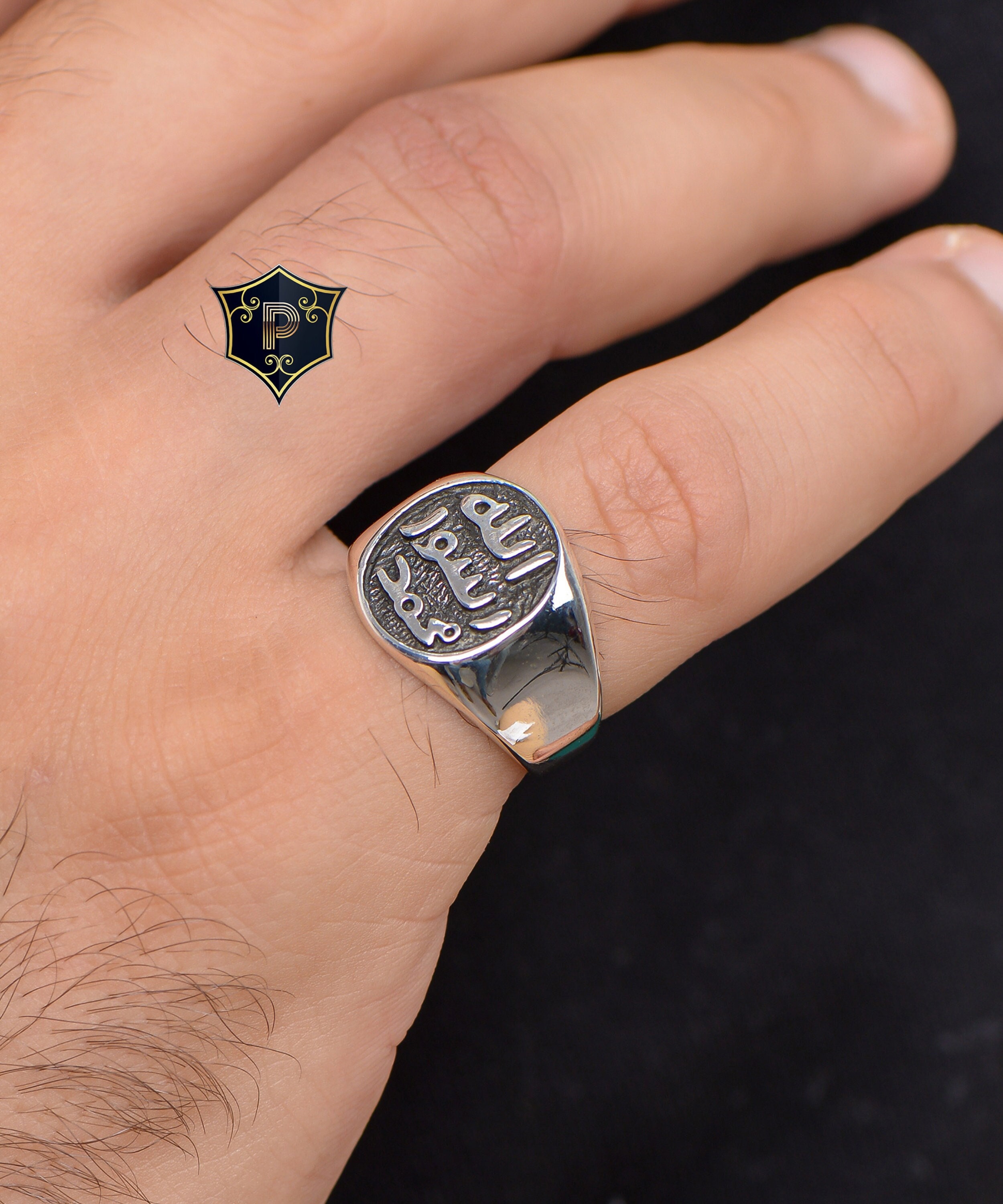 slamic Silver Ring Seal of Prophet Muhammad Ring 925 Sterling Silver Handmade Turkish Ring Rings for Muslim Etsy