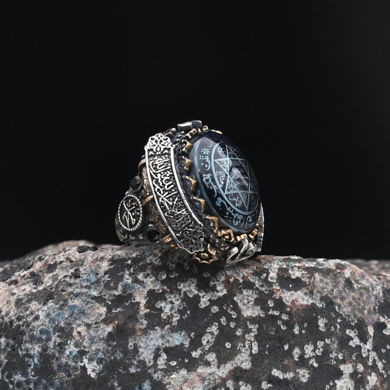 Seal of King Soloman Ring, Star of David Ring, 925 Sterling Silver ...