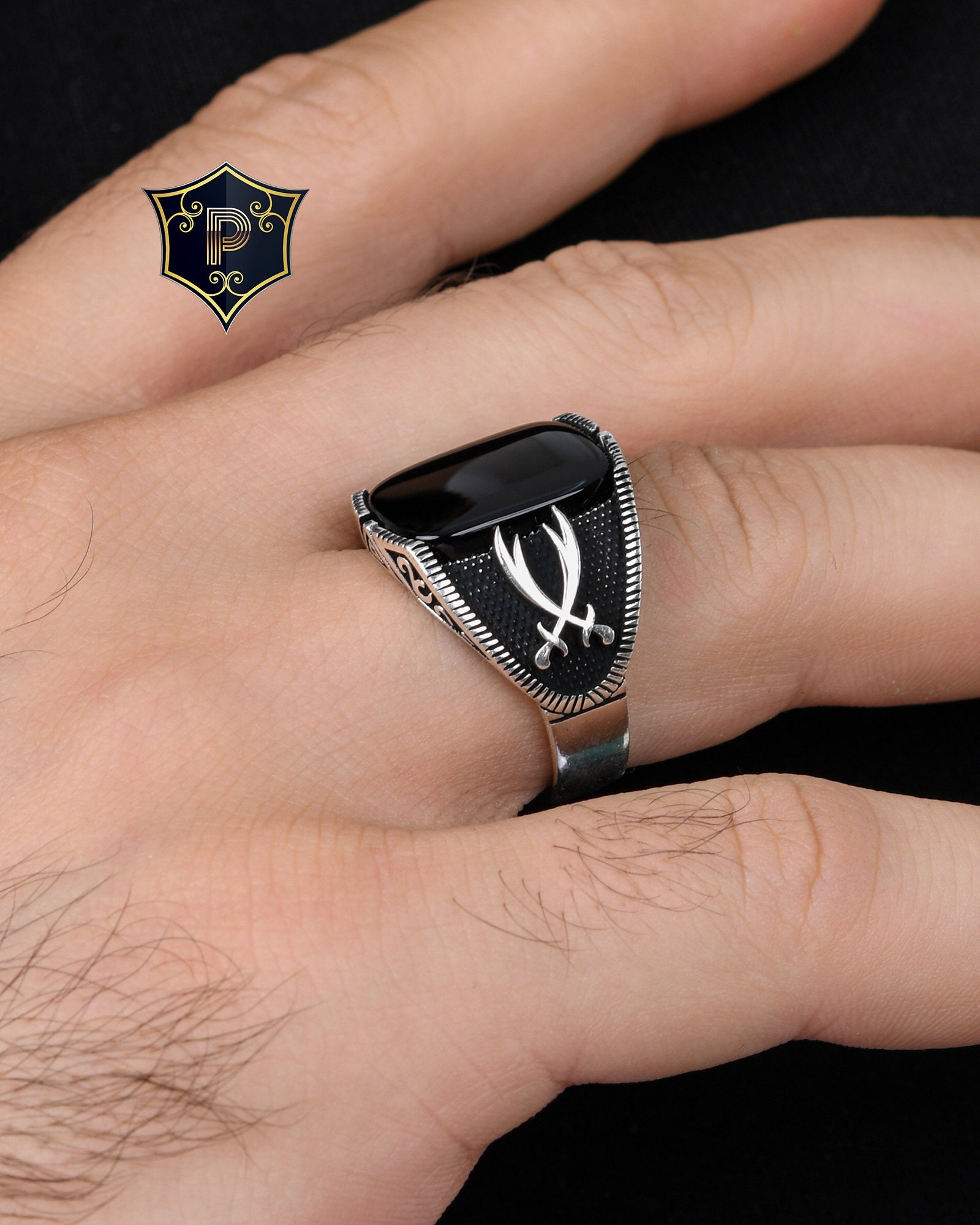 Zulfiqar Silver Ring, 925 Sterling Silver Ring, Sword Ring, Men's
