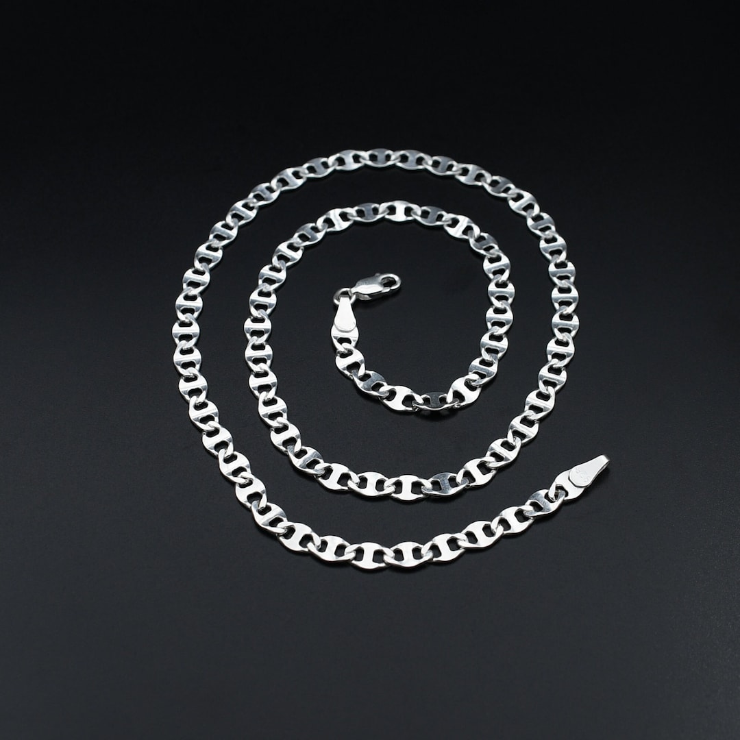 アクセサリー vintage silver925 anchor chaine necklace Anchor Silver Chain Necklace. 28g/1oz, 22' (55cm). Solid