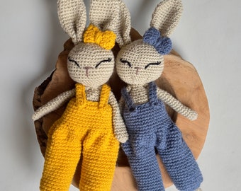 Gehäkelter Hase | Kuscheltier Hase | Schmusetier | Häkeltier | Stofftier | handgemacht in Wuschfarbe