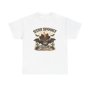 Stay Spooky Y'all Bat Cowboy Tee | Halloween Southern Retro