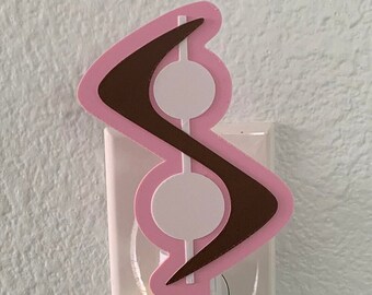 Atomic Mid-Century Modern Squiggle Night Light - 3D Printed