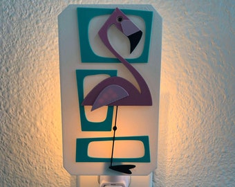 Mid-Century Modern Flamingo Night Light - 3D Printed
