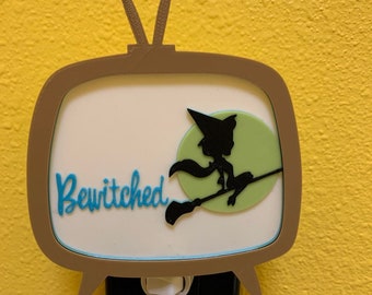 Mid-Century Modern Inspired Retro Television Night Light - Witchy