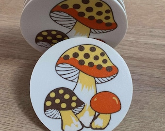 Merry Mushroom Inspired Drink Coaster Set - 3D printed