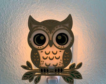 Adorable MCM Owl Night Light - Mid-Century Modern - 3D Printed