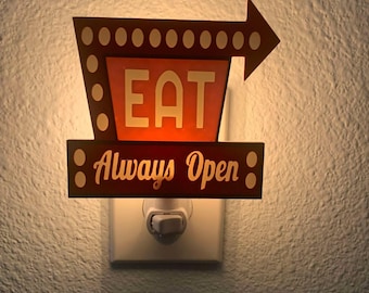 Kitchen Night Light - Diner Themed - Mid-Century Modern - 3D printed