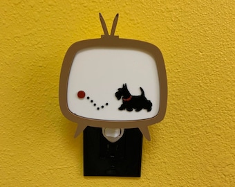 Mid-Century Modern MCM Television Scottie Scottish Terrier Night Light