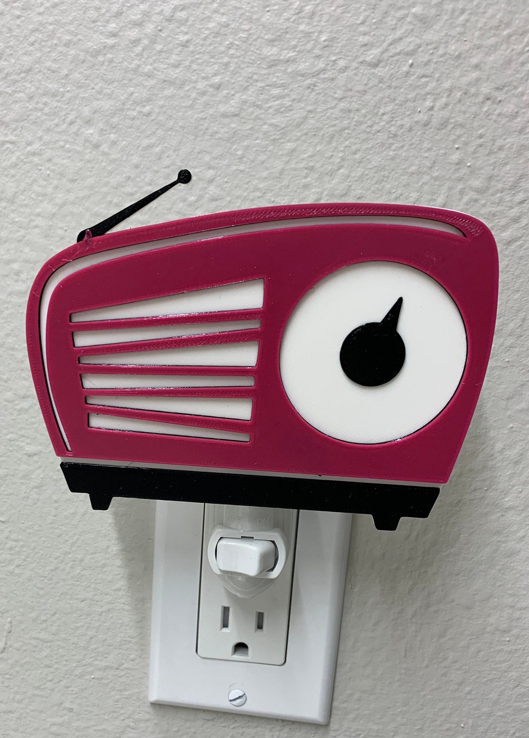 Vintage Retro Midcentury Modern Radio Night Light 3D Etsy