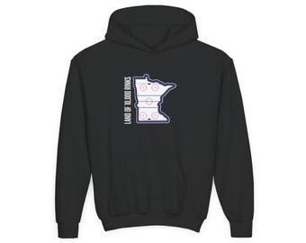 State of Hockey - Felpa con cappuccio Heavy Blend per ragazzi