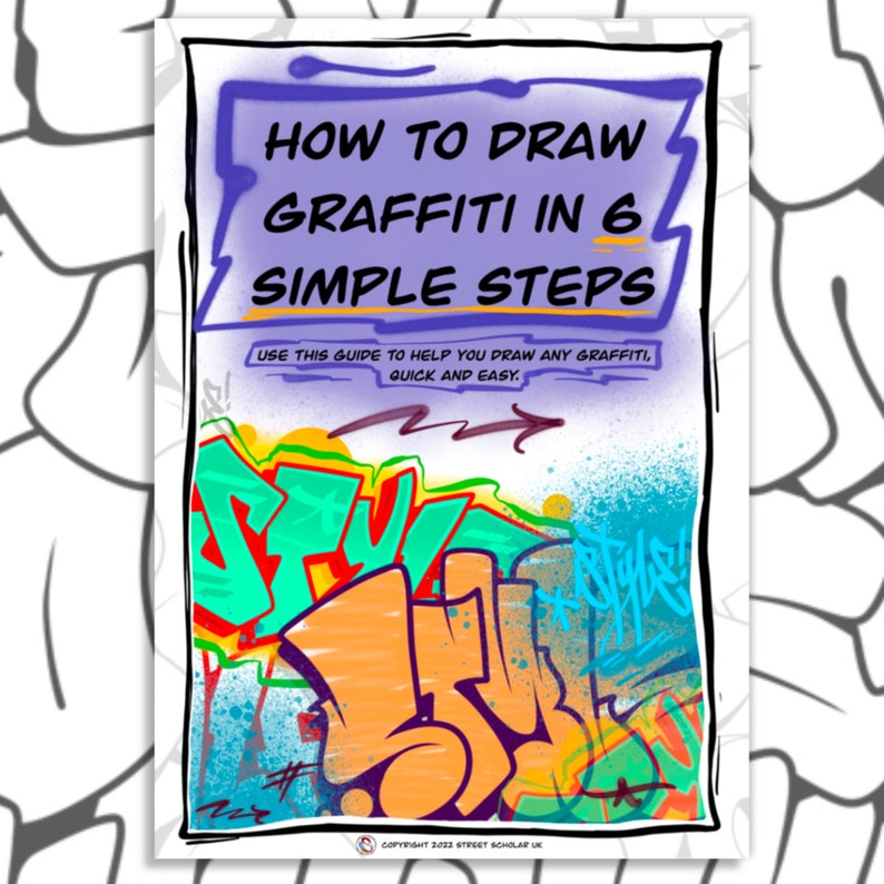 Learn to Draw Graffiti: A Step-by-Step Guide for Beginners PDF - How To Do Graffiti - Graffiti Tutorial - Printable Worksheets image 7
