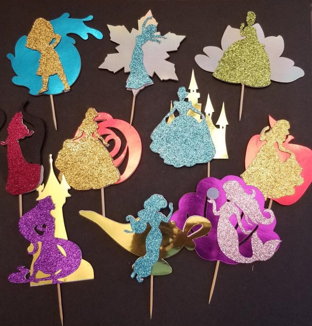 Princess Cupcake Toppers Etsy