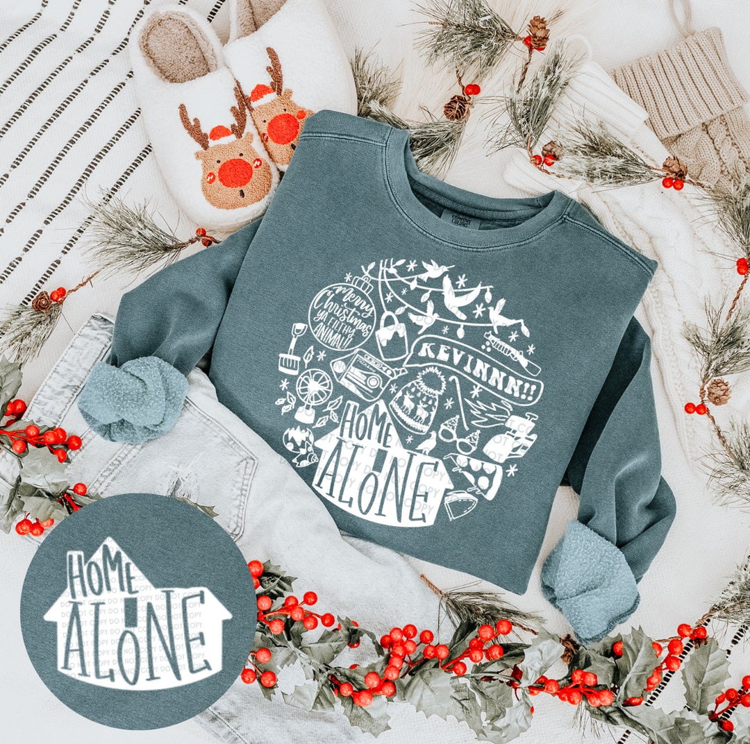 Home Alone Screen Print Sweatshirt Holiday Sweatshirt Etsy