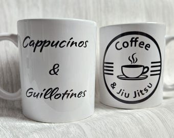 Coffee & Jiu-Jitsu Kaffeetasse - Cappucinos und Guillotines