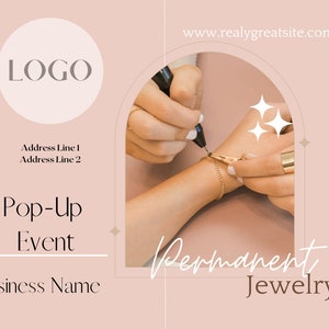 Permanent Jewelry Social Media Post: Classy Instagram Template (Canva Download)