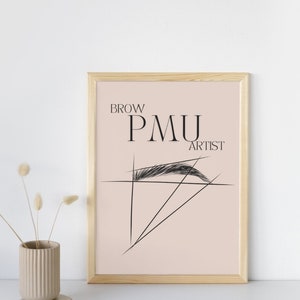 PMU Eyebrow Wall Art: Esthetician Salon Decor (Digital Download)