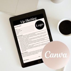 Lip Blushing Consent Form: Printable Client Template (Canva)