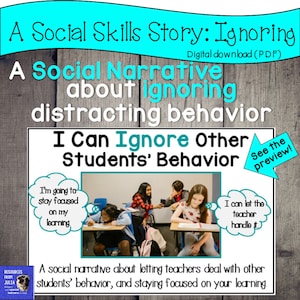 Social Narrative Stories for Teaching Self-Regulation and Social Emotional Skills in School for Kids ages 5 and older