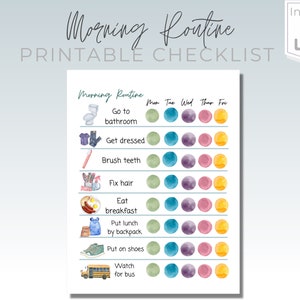 Morning Routine Chart
