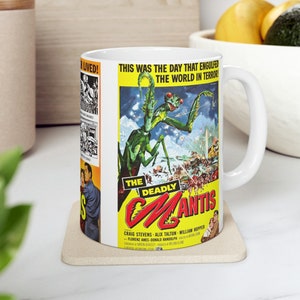 FREE Shipping!  The Deadly Mantis - from &quot;The Originals&quot; 1950s Movie Poster Retro Mug Series - High Gloss Ceramic (11oz)