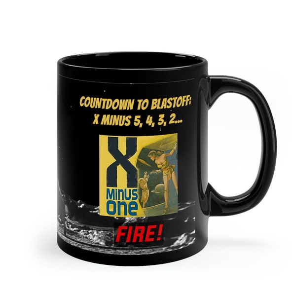 X Minus One - van Sci-Fi Radio Drama's - OTR Old Time Radio Mug Series - Zwarte versie - Hoogglans keramiek (11oz) - GRATIS verzending!