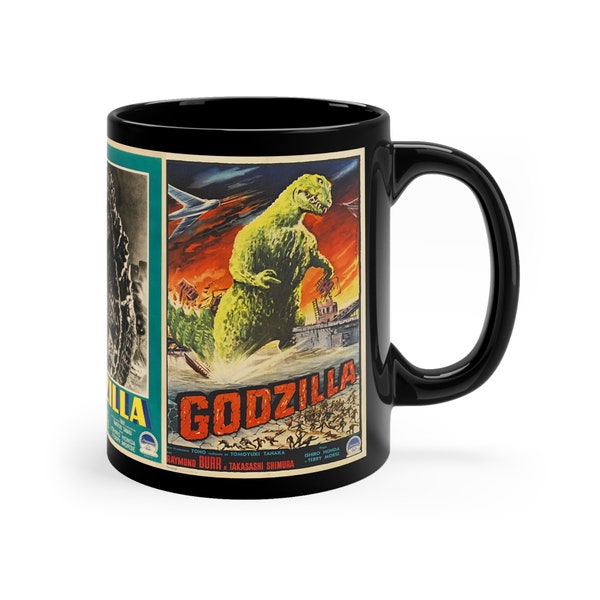 Godzilla-Go-Round - From "The Originals" 1950s Movie Poster Retro Mug Series - High Gloss Ceramic (11oz)
