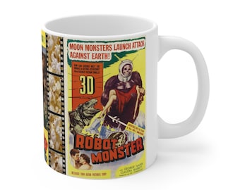 The Robot Monster - Classic Movie Poster Science Fiction Mug - 11 oz Gloss Ceramic - FREE Shipping!