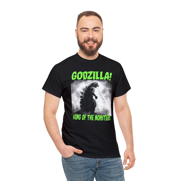 Godzilla - King of the Monsters  Classic Retro Sci-Fi 1950s Sc-fi Cotton Tee  Multiple Sizes, Colors, Vintage T-Shirt