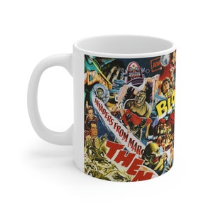 Marvel Classic Collage Laser Print Ceramic Coffee Mug, 14-Ounces