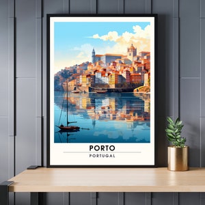 Póster Oporto | Póster de viaje de Oporto | Oporto Portugal Imprimir