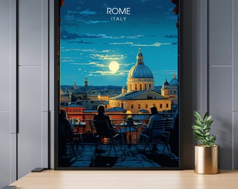 Poster Rom | Rom Reisedruck | Rom Druck | Poster Italien | Rom bei Nacht