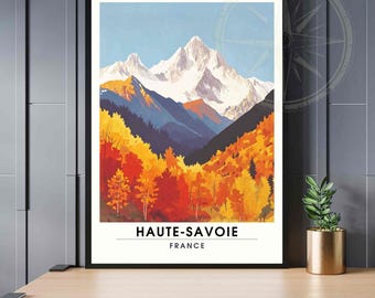 Affiche Haute Savoie | Impression Haute Savoie | Vue sur les Alpes