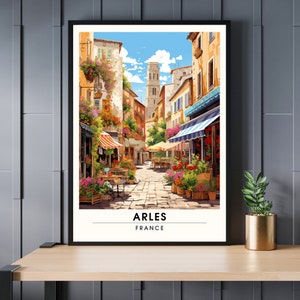 Cartel Arlés | Impresión de Arlés | Cartel de viaje de Arles, Francia | cartel de Provenza