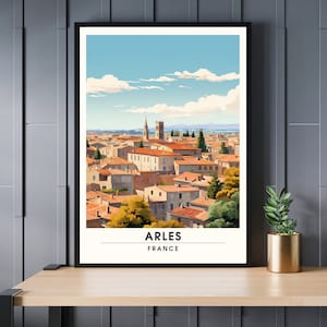 Cartel Arlés | Impresión de Arlés | Cartel de viaje de Arles, Francia | cartel de Provenza