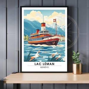 Lake Geneva Poster | Swiss Printing | Swiss Poster