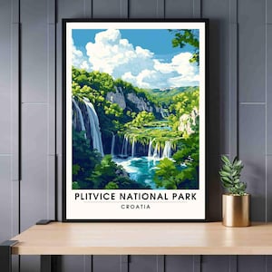 Nationalpark Plitvicer Seen Poster | Drucken Nationalpark Plitvice, Kroatien