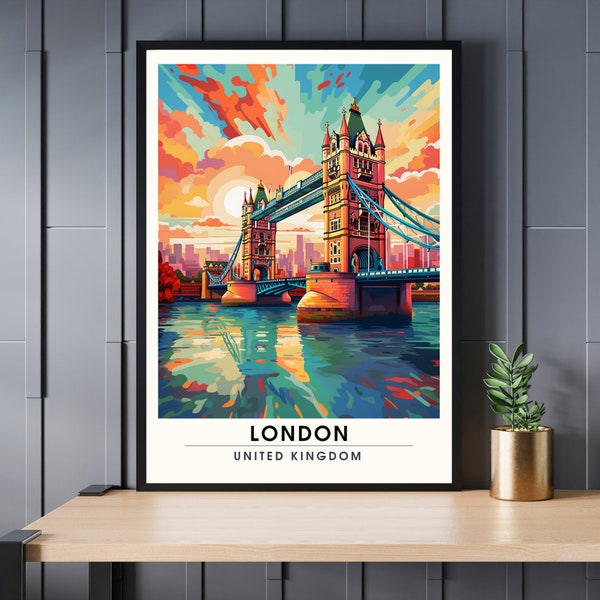 Affiche Londres | impression de voyage Londres | Impression Londres | Affiche Royaume-Uni