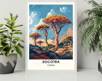 Socotra Print - Socotra Travel Poster - Dragon's Blood Tree