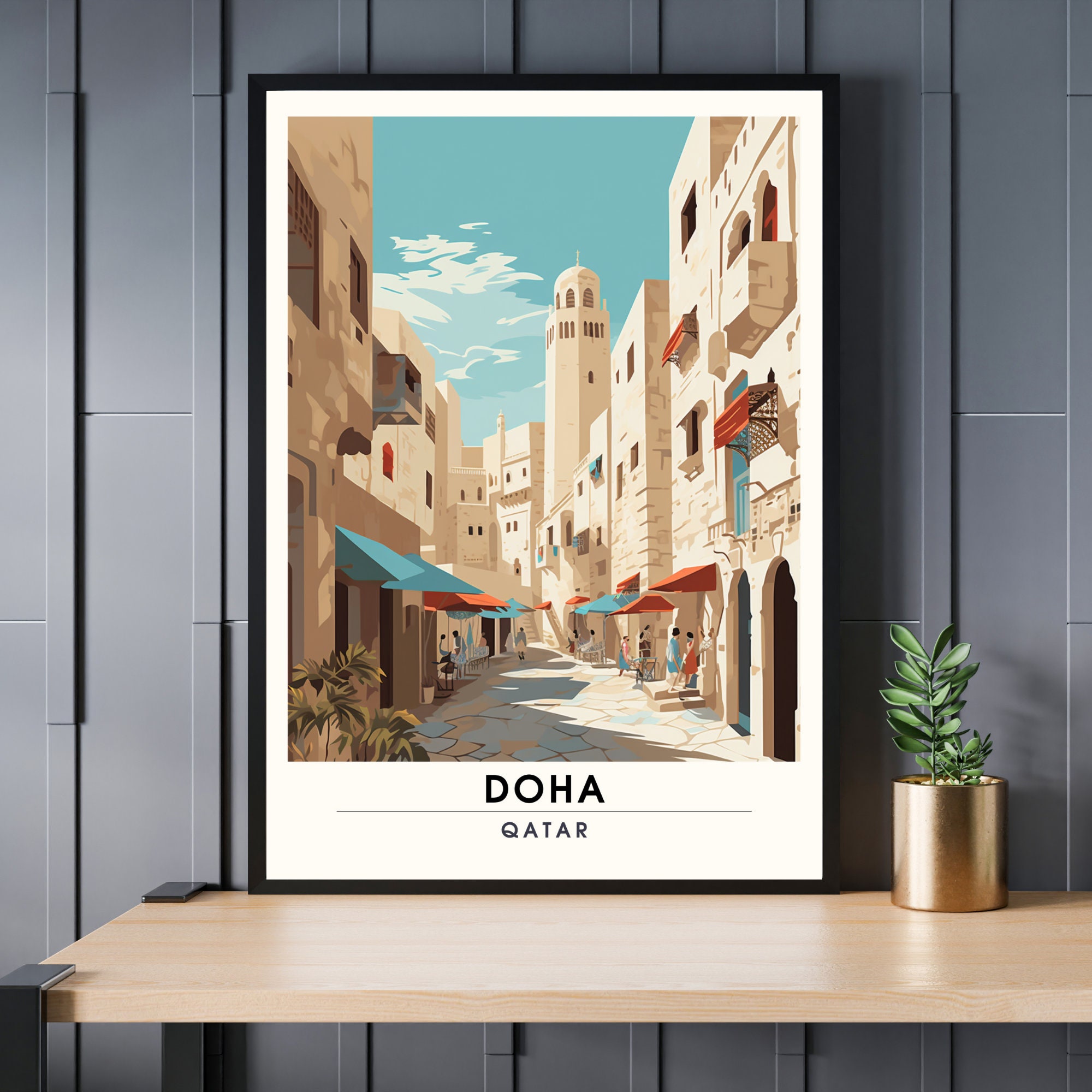 of Doha - Qatar Etsy Poster