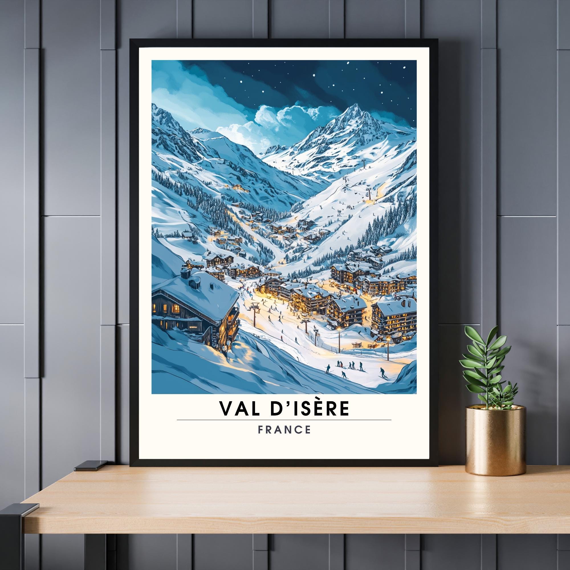 Poster Val d'Isère, Frankreich | Skidruck Val d'Isère - Espace Killy, Die Alpen